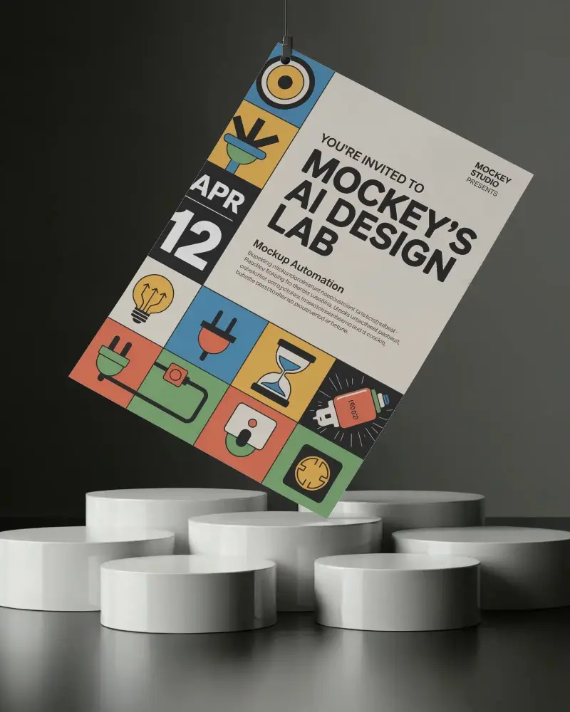 blank-flyer-mockup-hanging-with-round-platforms-for-promotional-presentations-0371