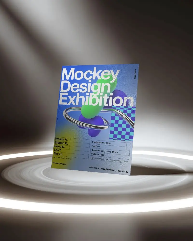 modern-minimalist-flyer-mockup-on-abstract-light-spot-background-for-design-showcase
