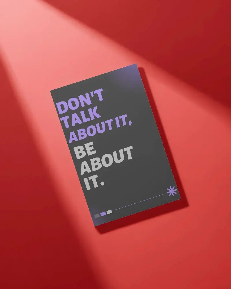 Minimalist Flyer Mockup Isometric View With Shadow On Solid Background For Showcase