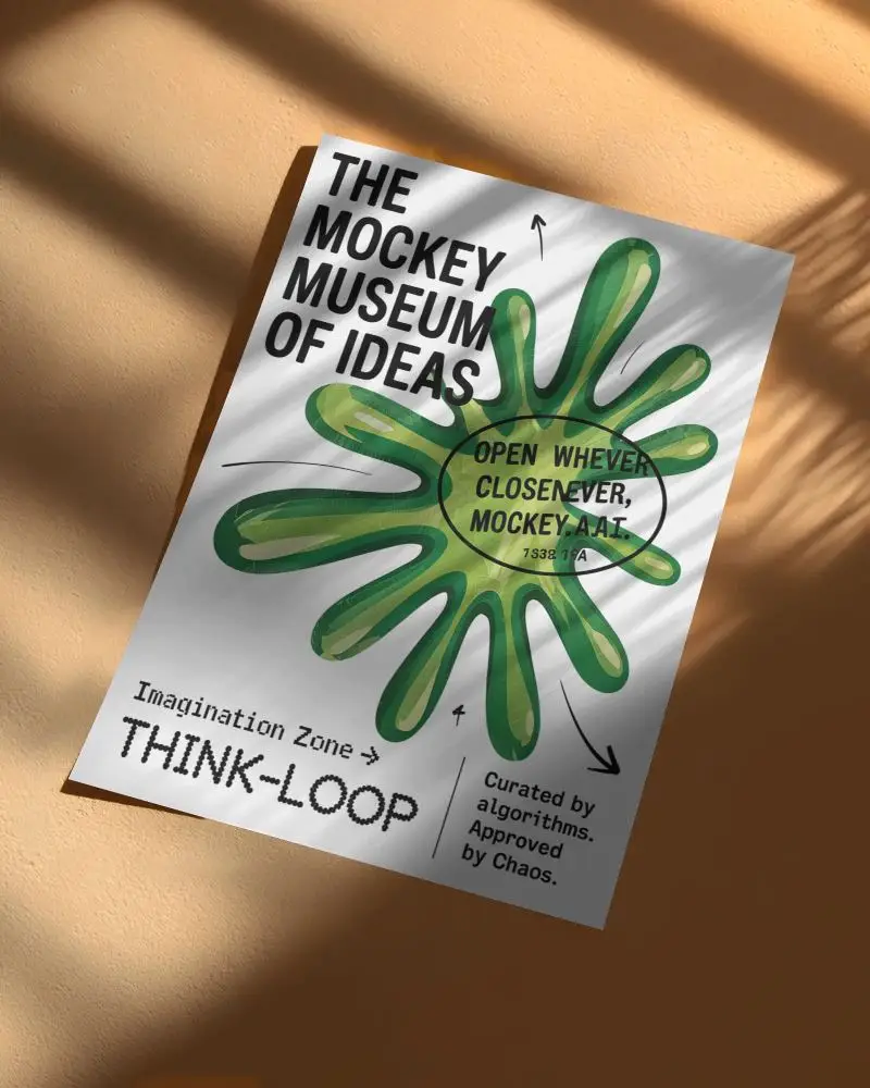 Sleek Flyer Mockup With Dramatic Shadow Overlay On Textured Background For Presentation