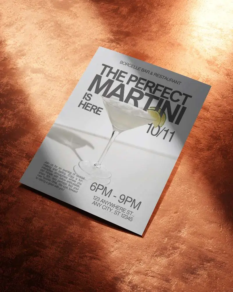 Professional Flyer Mockup On Textured Background For Marketing And Advertising Purposes