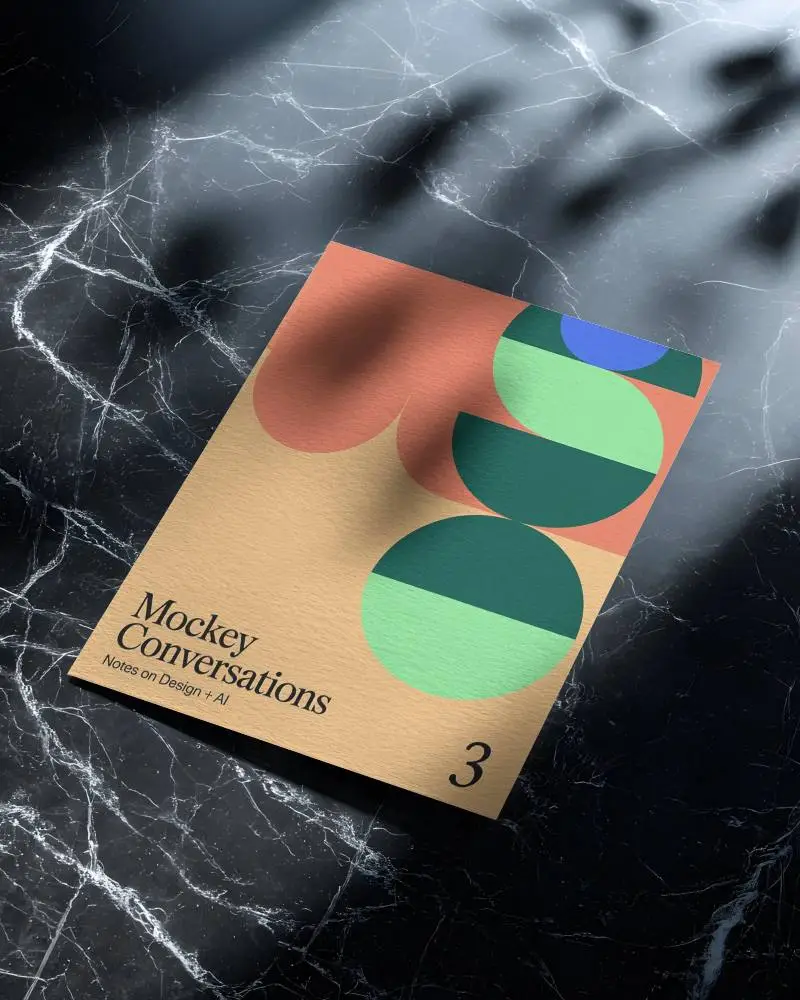 Minimalistic Flyer Mockup Showcasing Paper Texture On Marble Background Under Soft Light