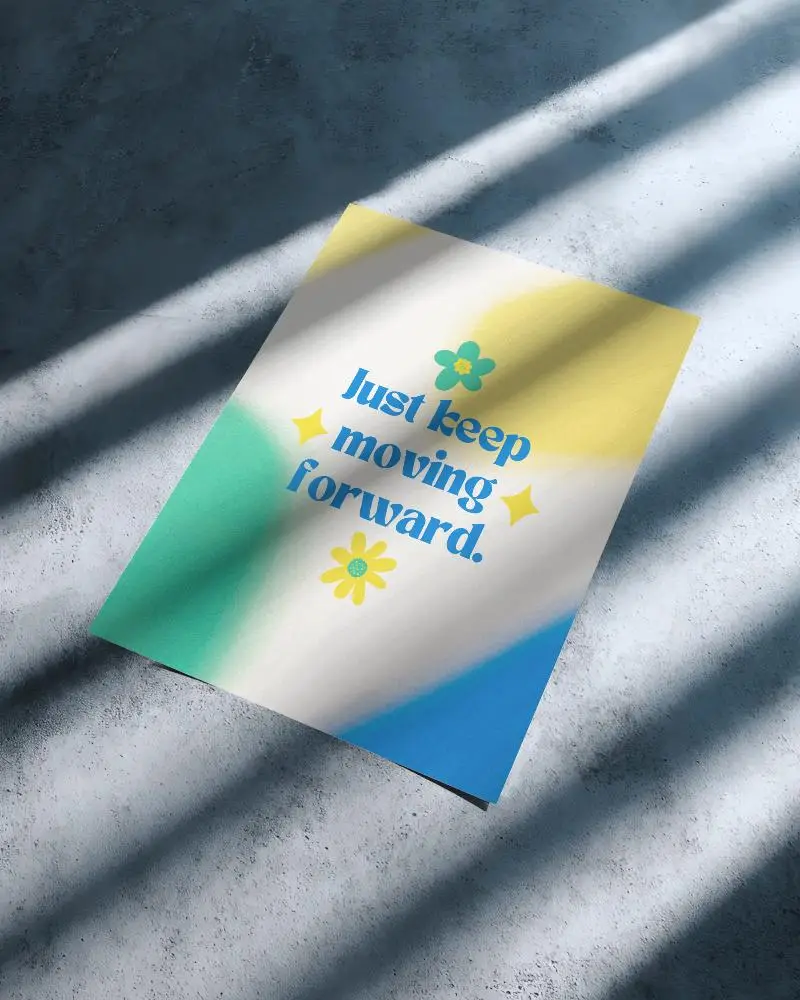 Clean Flyer Mockup Showcasing Flat Lay On Textured Surface With Ambient Shadows