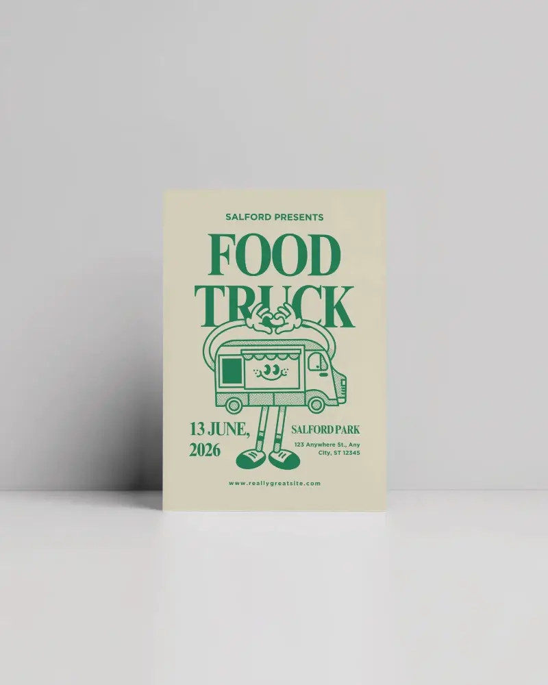 Vertical Flyer Mockup With Neutral Background Perfect For Promotional Materials