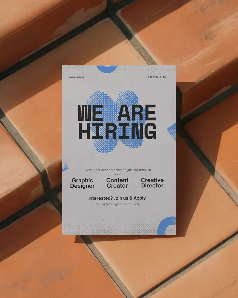 Minimalist Flyer Mockup On Textured Ground For Clean Design Presentations