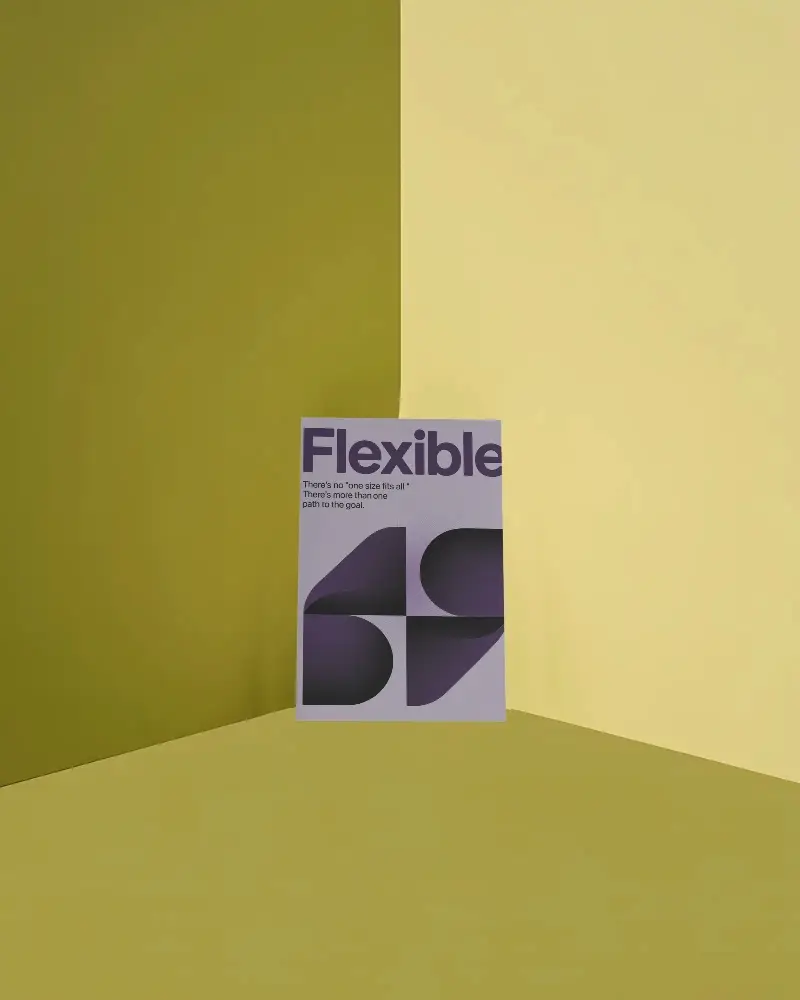 Sleek Minimalist Flyer Mockup In Angled Corner Background Ready For Design