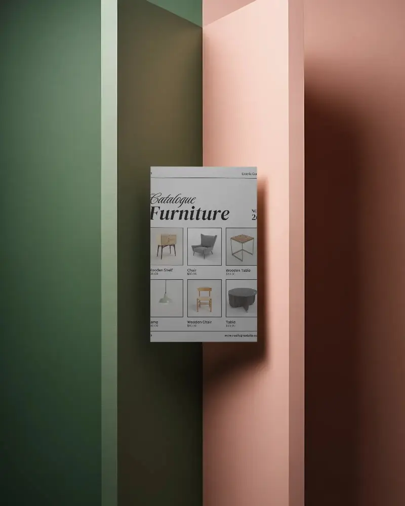 Minimalist Floating Flyer Mockup For Modern Graphic Design Presentation Templates