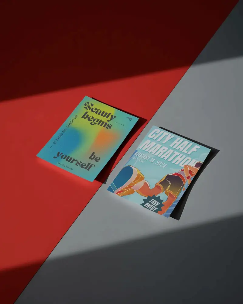 Modern Flyer Mockup With Minimalist Shadow Layout For Professional Promotion Design Templates