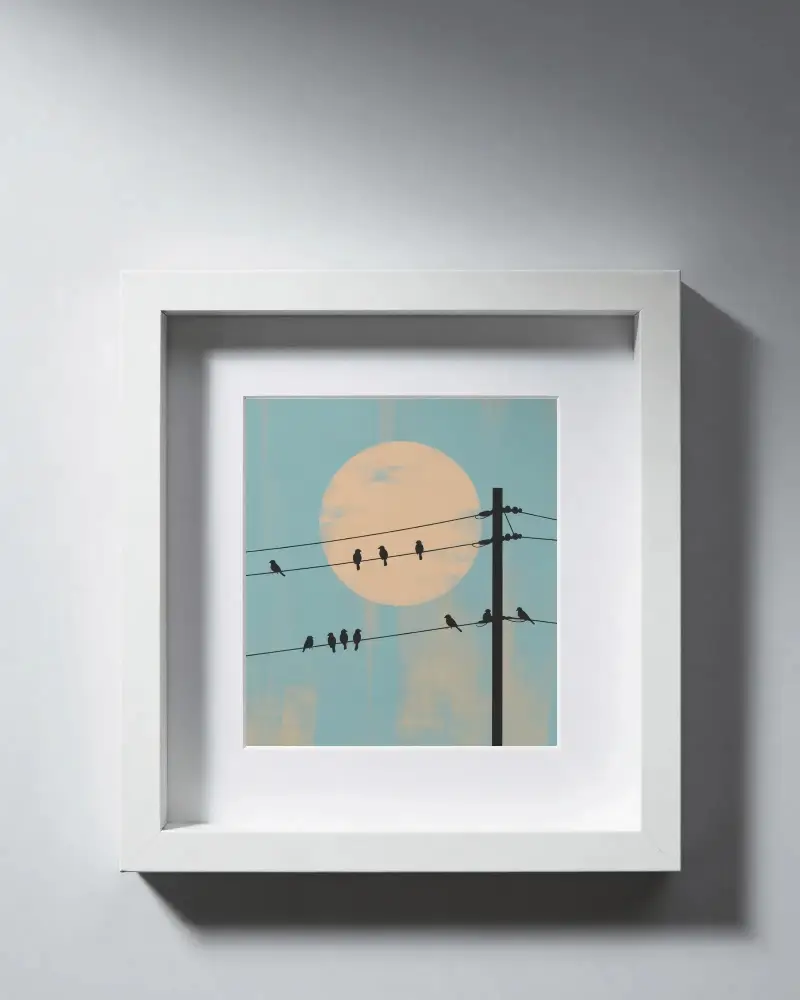 Square Photo Frame Mockup With Simple Clean Design For Artwork Showcase