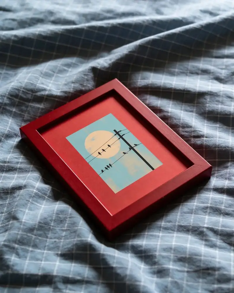 Elegant Wooden Photo Frame Mockup For Personalized Artwork And Family Portrait Display