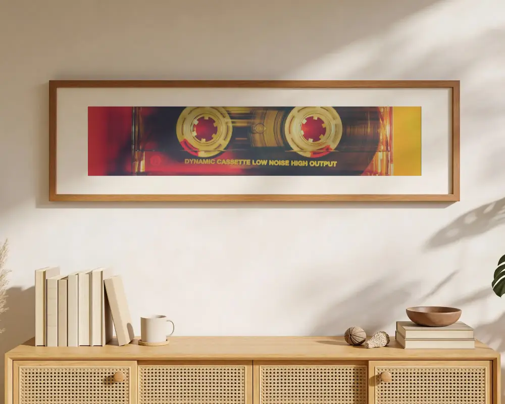 Modern Horizontal Wall Frame Mockup For Art Displays And Gallery Showcase Presentation