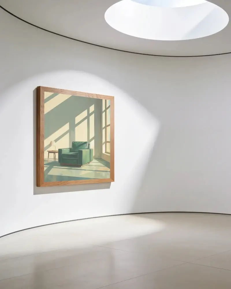 Modern Minimalist Gallery Wall Frame Mockup With Natural Light And Empty Space