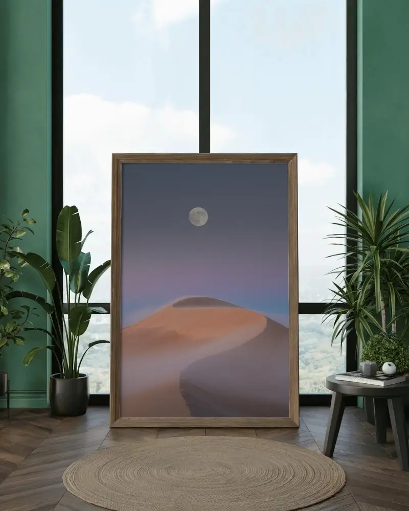 modern-interior-room-with-floor-frame-mockup-near-large-window-and-green-plants