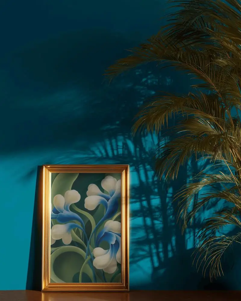 elegant-photo-frame-mockup-standing-on-wooden-surface-with-natural-light-shadow-background