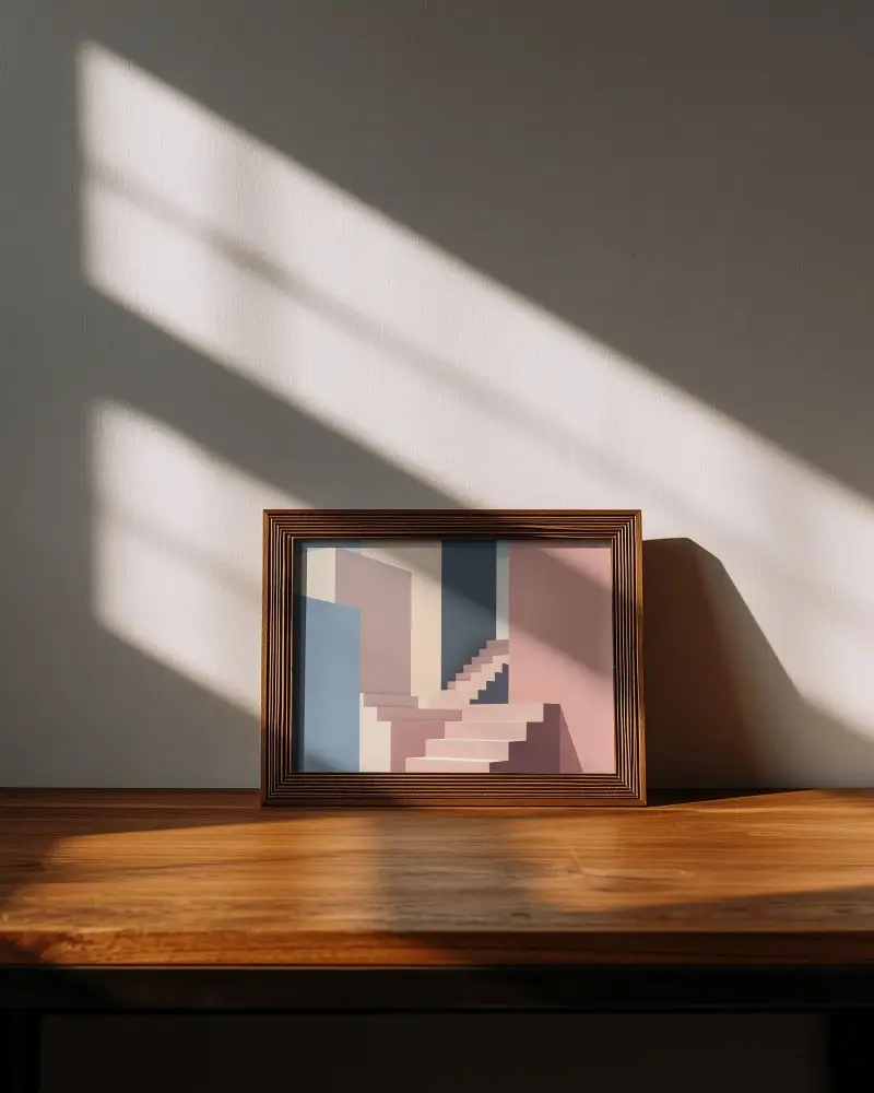minimalistic-frame-mockup-positioned-against-plain-wall-with-sunlight-shadow-play