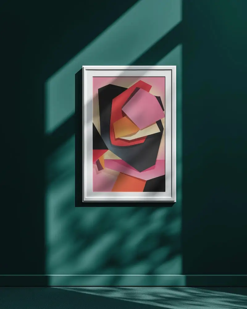 Elegant Minimalist Wall Hanging Frame Mockup For Modern Interior Decor Visualization