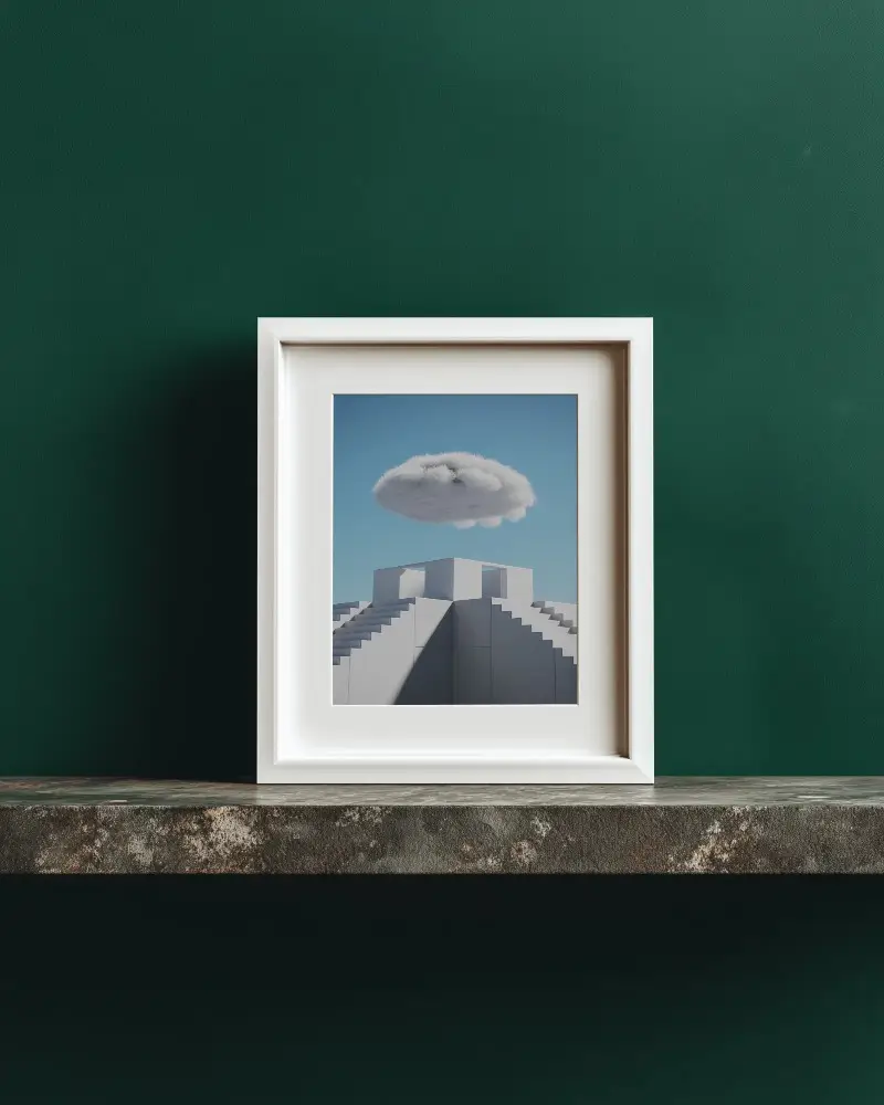 Modern Minimalist Frame Mockup For Interior Design Display And Artwork Presentation