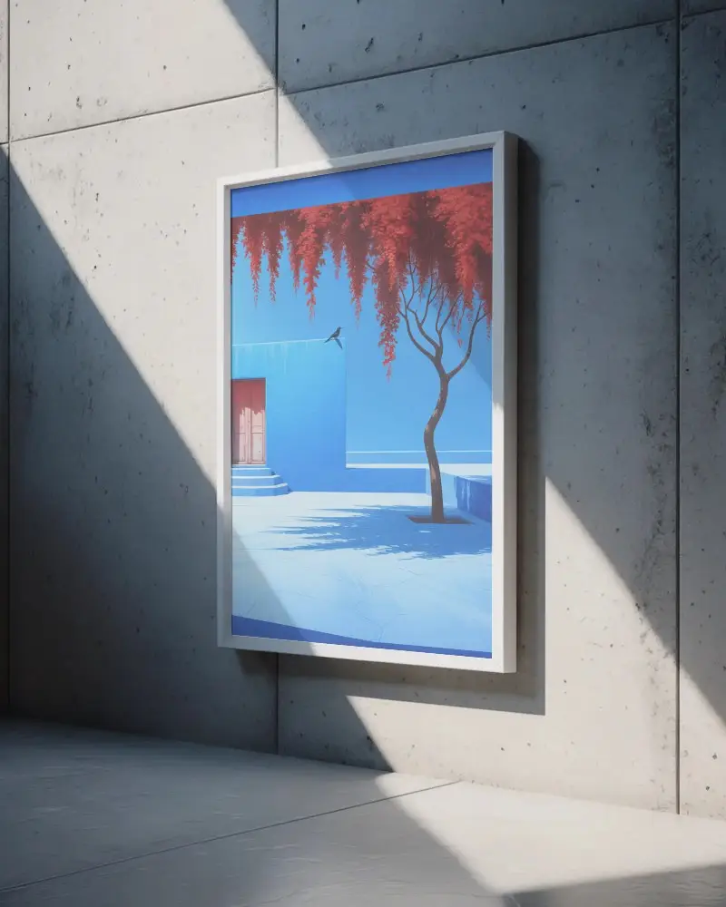 Minimalist Blank Wall Frame Mockup For Modern Art Display And Decor Visualization