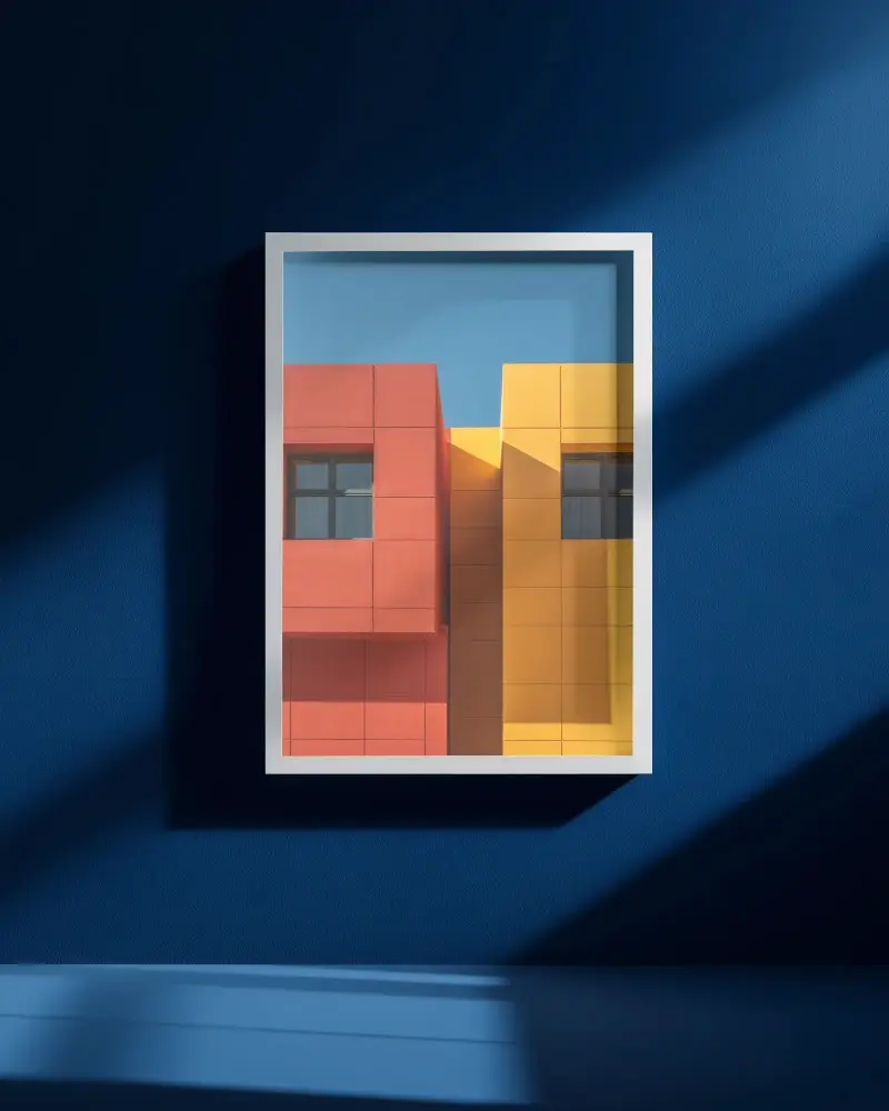 Modern Blank Picture Frame Mockup For Custom Artwork Display In Minimalist Setting