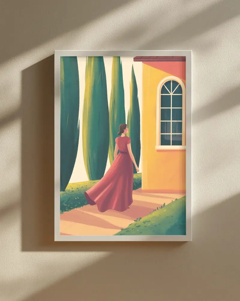 Minimalistic Square Photo Frame Mockup Hanging On Textured Interior Wall Background Shadows