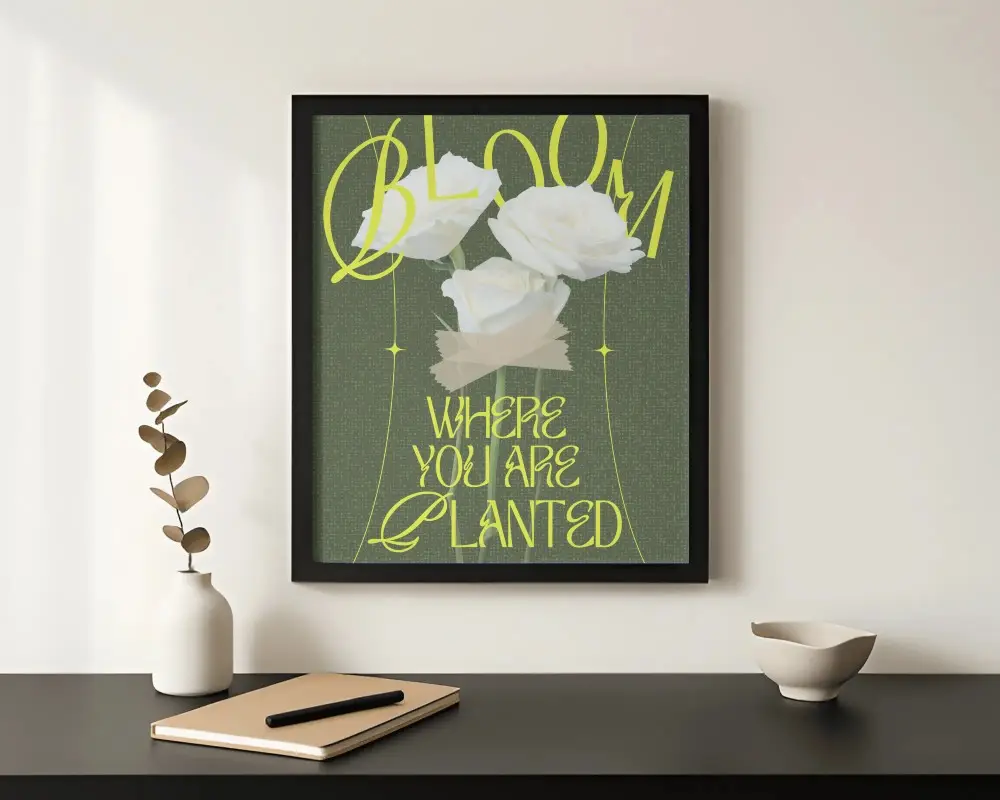 Minimalist Wall Sticker Mockup For Modern Home Decor Blank Frame On Neutral Background