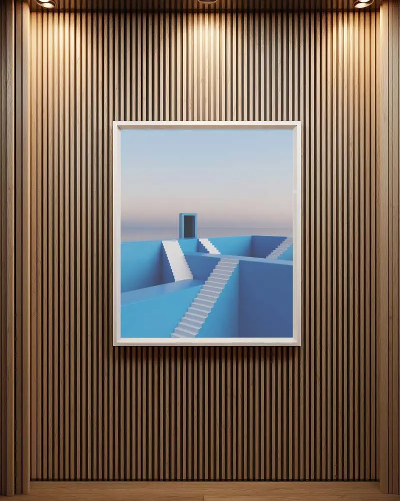 Minimalist Wall Mounted Square Frame Mockup For Modern Art And Photography Display