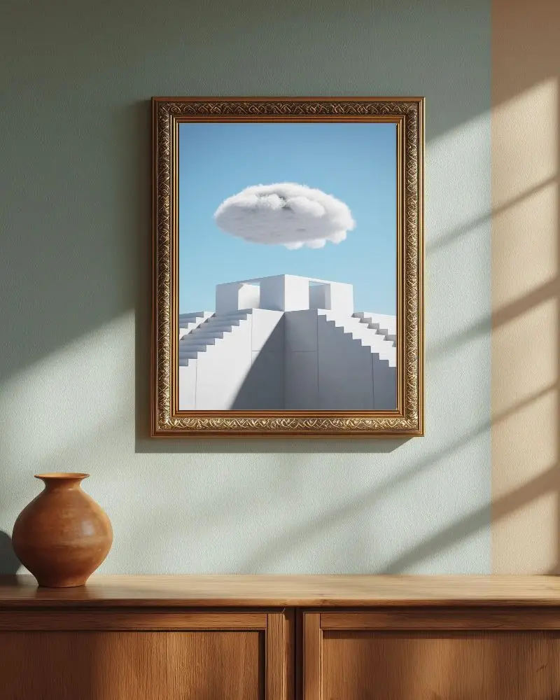 Elegant Vintage Frame Mockup For Art Display And Home Decor Ideas In Modern Interiors