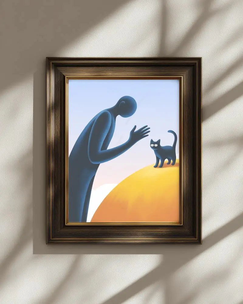 Vintage Style Wood Frame Mockup Wall Hanging Artwork Background Interior Design Theme