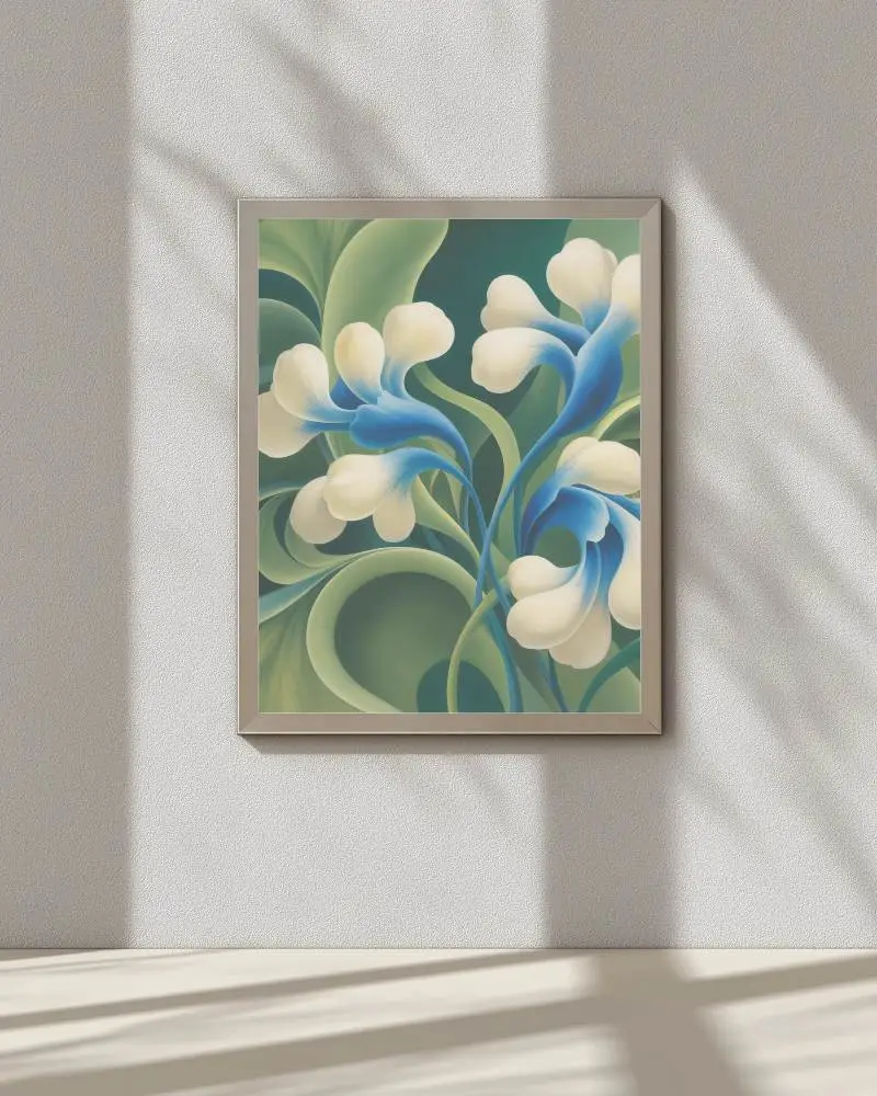 Minimalist Wall Frame Mockup For Showcasing Modern Artwork Light And Shadow