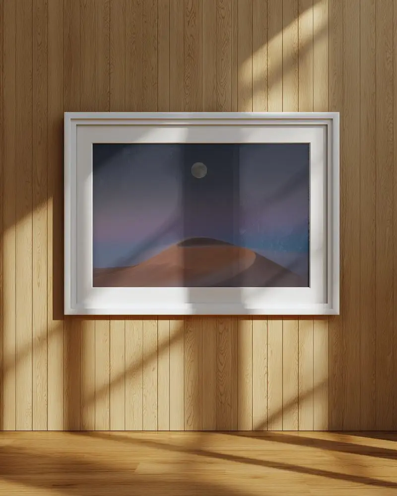 Wooden Wall Frame Mockup Showcasing Modern Interior Decor Ideas For Home Or Office