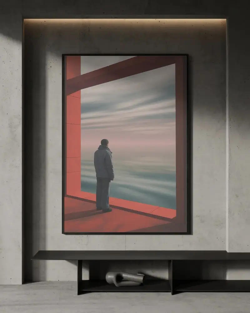 Modern Minimalist Wall Frame Mockup For Artwork Display And Home Decoration Presentation