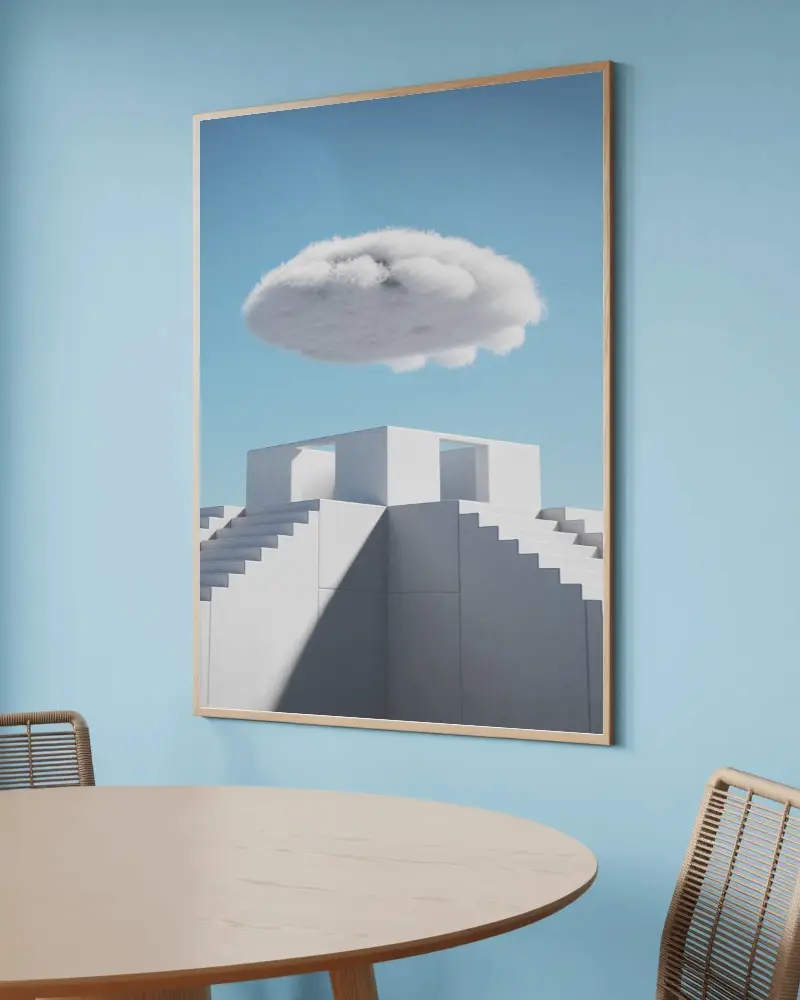 Modern Minimalist Wall Frame Mockup For Interior Decor And Digital Art Displays