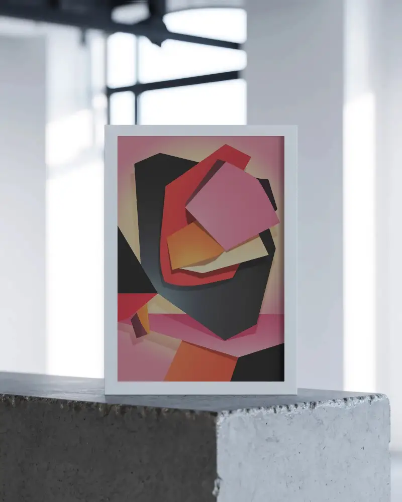 Modern Minimalist Photo Frame Mockup Display For Artwork And Creative Project Presentation