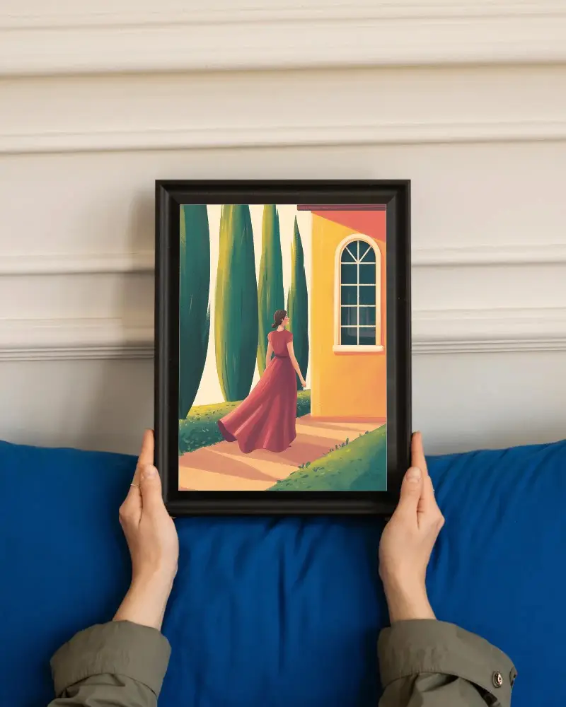 Modern Minimalist Frame Mockup For Wall Art And Decorative Poster Display