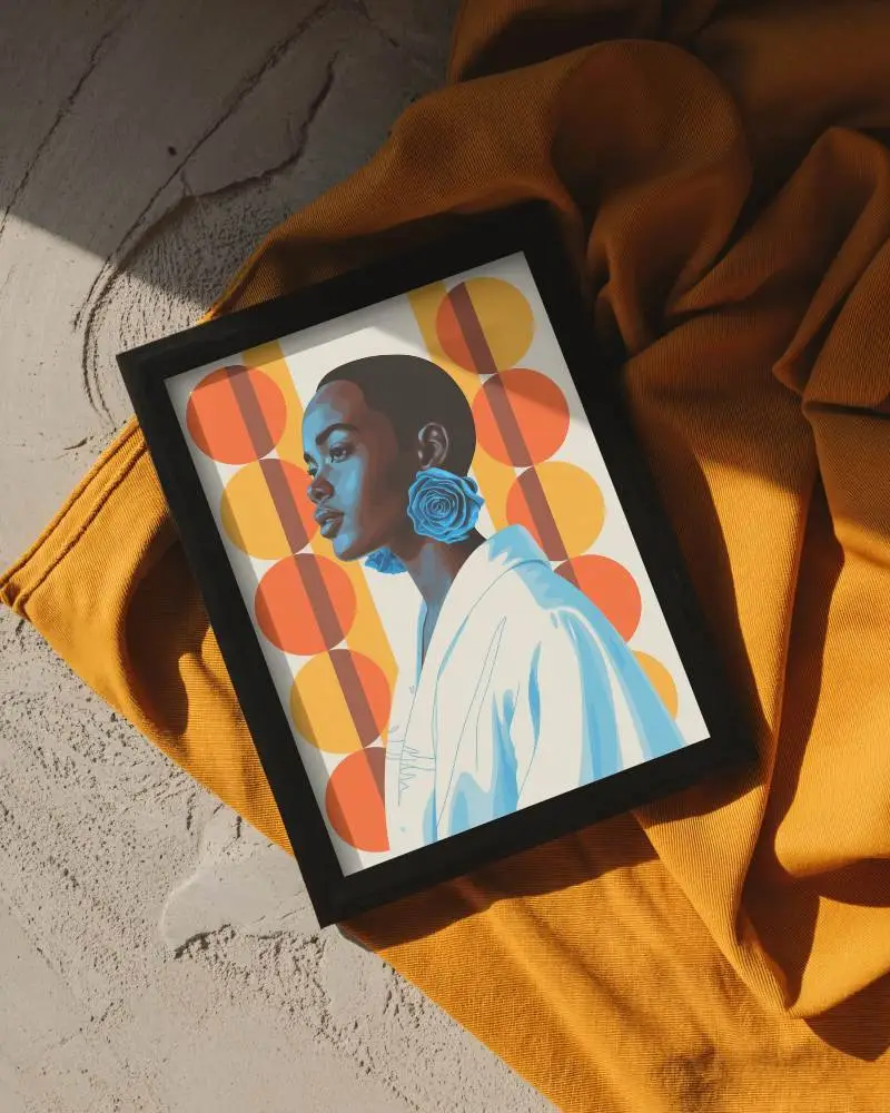 Minimalist Frame Mockup With Natural Light And Fabric Texture For Gallery Presentation