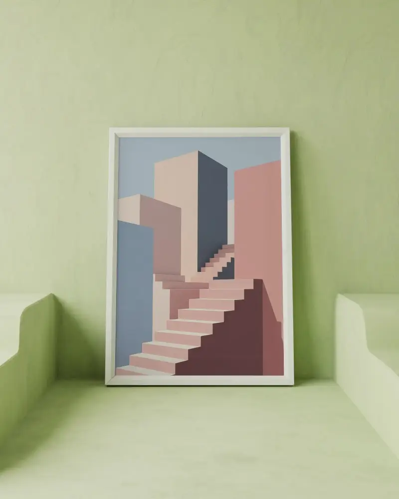 Modern Clean Frame Mockup Minimalist Interior Blank Space Art Display Wall Decor