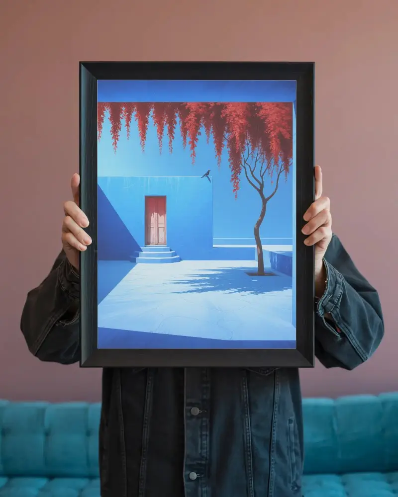 Minimalistic Modern Frame Mockup For Wall Art Print Showcase And Design Presentation