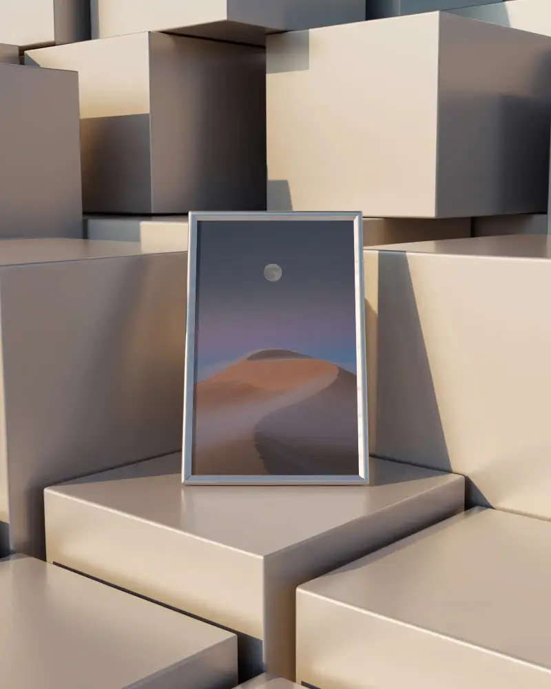 Modern Vertical Frame Mockup For Minimalist Interior Design Showcase And Presentation