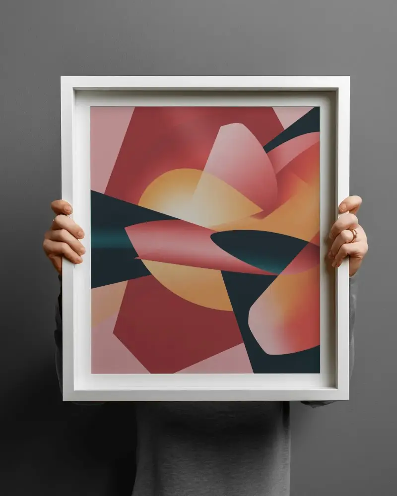Modern Frame Mockup Held In Hands For Stylish Presentation And Artistic Display