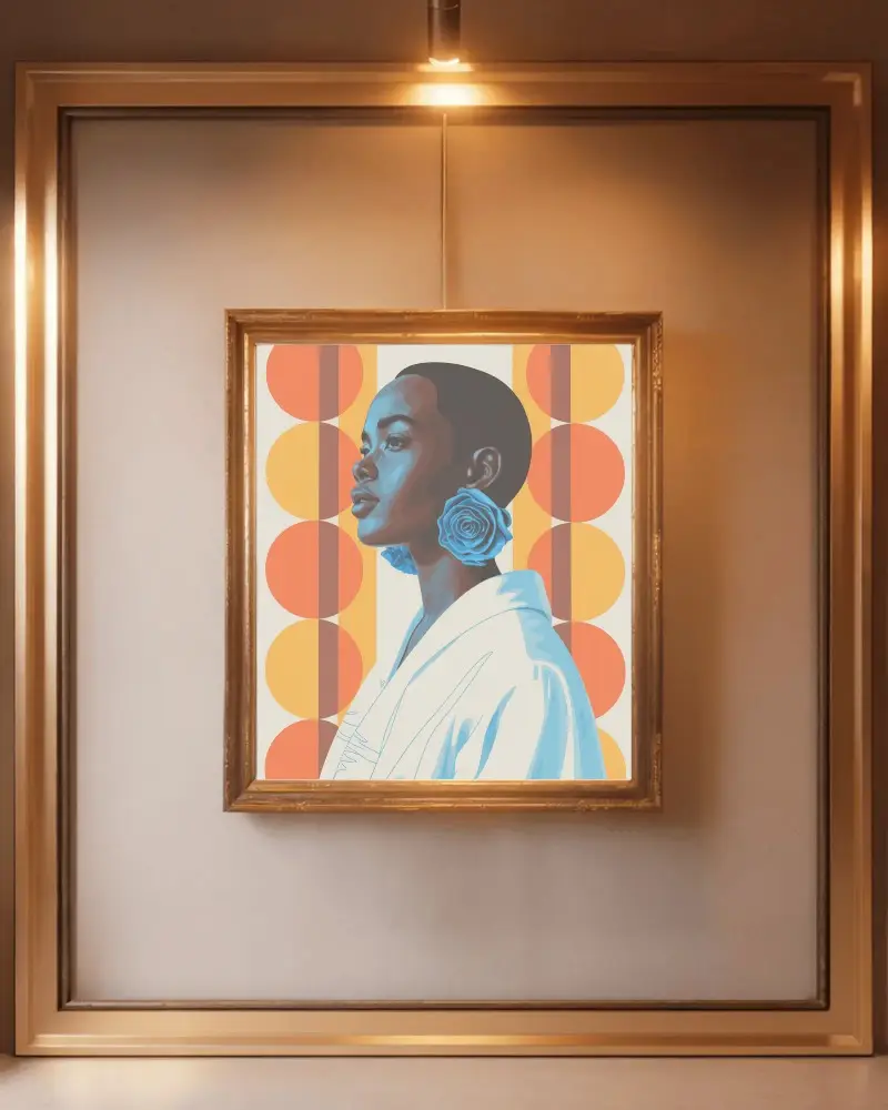 premium-wall-mounted-frame-mockup-for-artists-portfolio-showcase-with-focused-spotlight-lighting