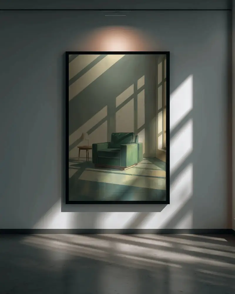 Modern Minimalist Wall Frame Mockup For Art Display And Gallery Designs