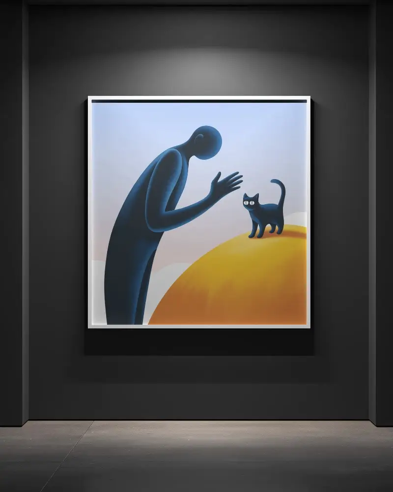 Sleek Illuminated Gallery Frame For Showcasing Artwork In Contemporary Spaces