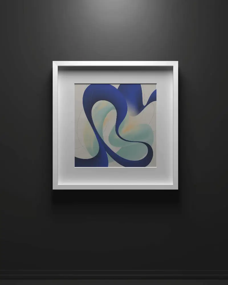 Minimalist Square Frame Wall Mockup For Art Display And Gallery Exhibition Presentations