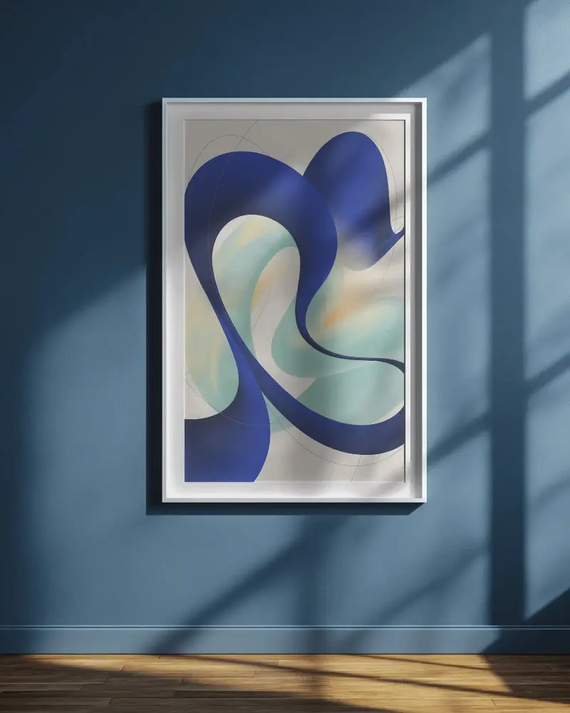 Modern Wall Frame Mockup For Home Decor Visualization With Shadow Effects