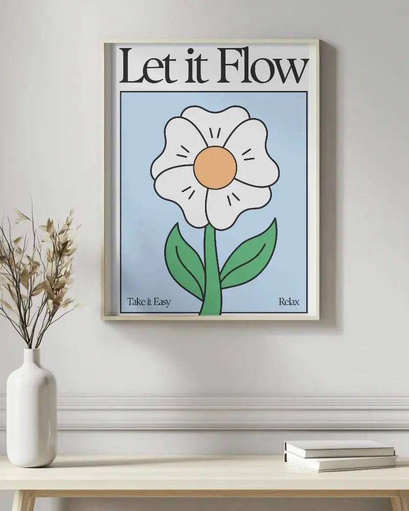 Elegant Minimal Frame Mockup With Wood Textures White Background And Delicate Styling For Art Showcase