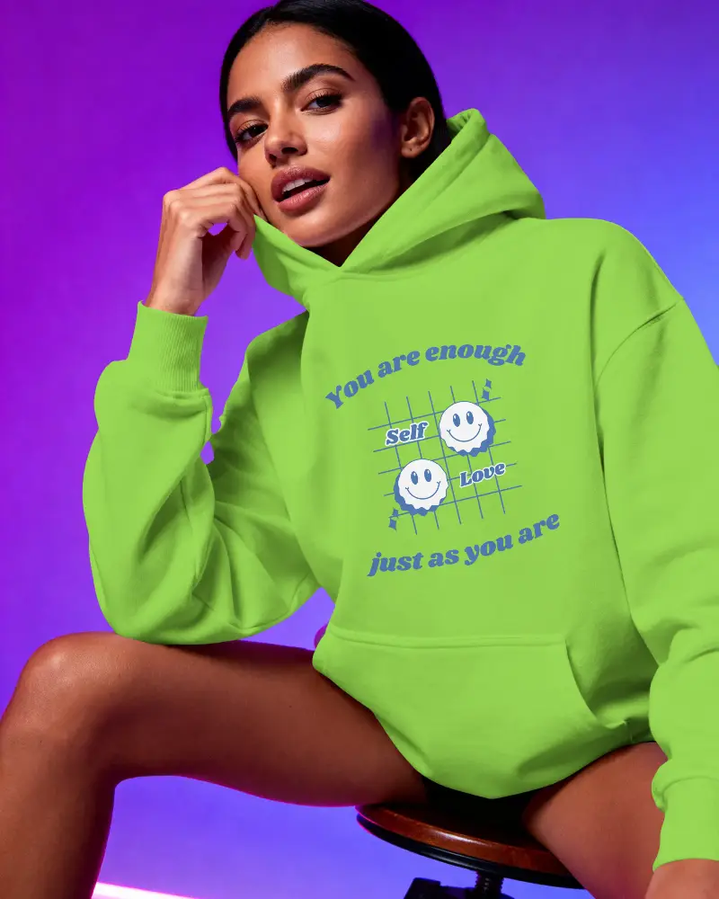 Cozy Oversized Hoodie Mockup Front Pocket Perfect For Casual And Streetwear Fashion Style