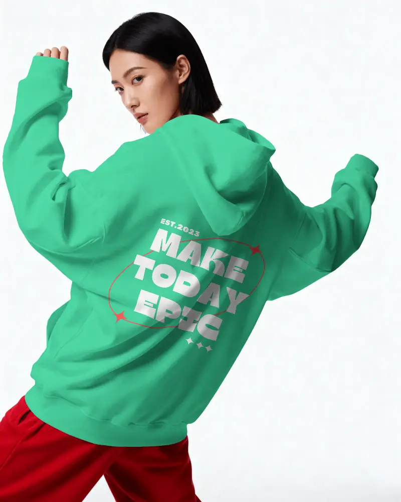 Trendy Loose Fit Hoodie Mockup For Streetwear Fashion And Casual Outfit Design Showcase