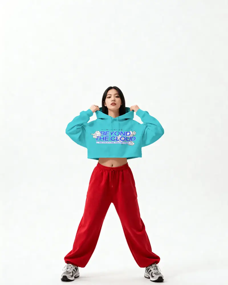 Relaxed Fit Mini Hoodie Mockup Long Sleeves Perfect For Layering And Athleisure Outfits