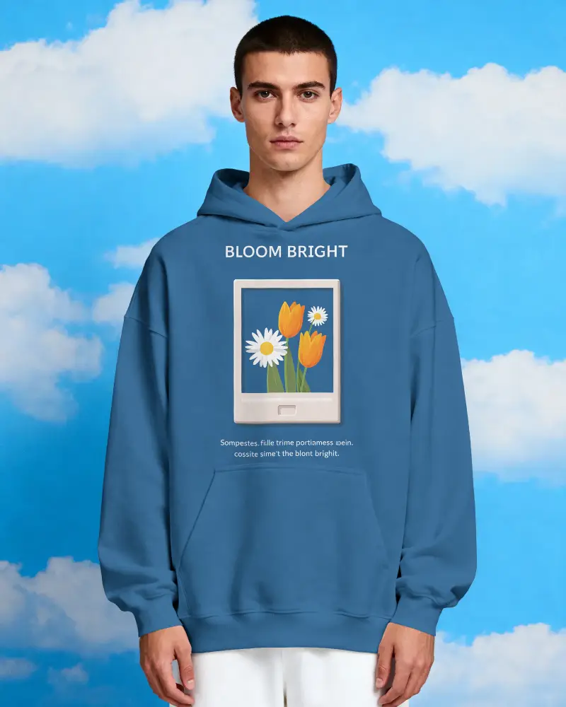 Comfortable Casual Hoodie Mockup Spacious Front Pocket For Everyday Streetwear Style