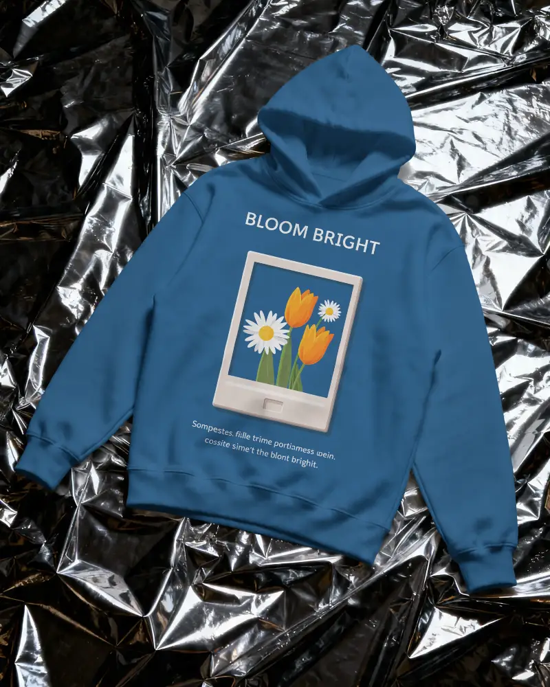 Oversized Relaxed Fit Hooded Mockup For Casual Wear Brand Promotional Use